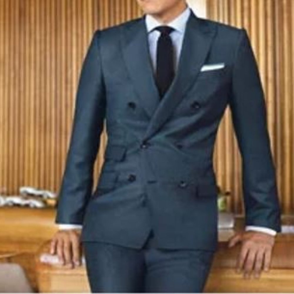 Banana Republic  Monogram Double Breasted Blazer